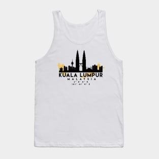 Kuala Lumpur Malaysia Skyline Map Art Tank Top